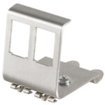 Adattatore per Moduli Keystone 2xRJ45 per guida DIN