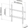 Supporto a Muro Fisso Slim per TV LED LCD 23-55'' Nero - immagine 4