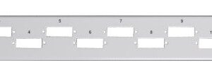 Pannello di distribuzione 12 bussole SC Duplex / LC Quad 1U Grigio