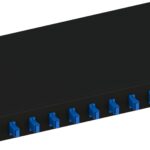 Cassetto Ottico 19'' Scorrevole con 12 Bussole SC Simplex Monomodale Nero