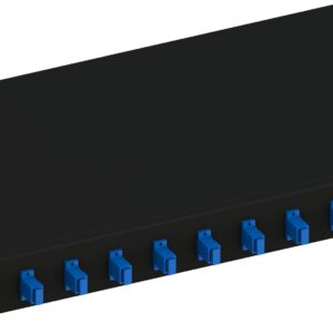 Cassetto Ottico 19'' Scorrevole con 12 Bussole SC Simplex Monomodale Nero