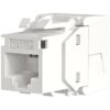 Frutto Keystone Cat.6A UTP Bianco con tappo antipolvere