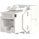 Frutto Keystone Cat.6A UTP Bianco con tappo antipolvere