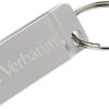 Mini Memoria USB Verbatim con Portachiavi 32GB Silver