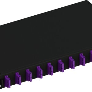 Cassetto Ottico 19'' Scorrevole con 12 Bussole SC Duplex Multimodale OM4 Nero