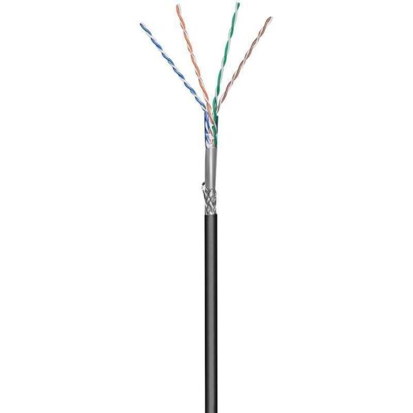 Matassa SF/UTP Cavo Cat.5E CCA 100m Rigido da Esterno Nero - immagine 3