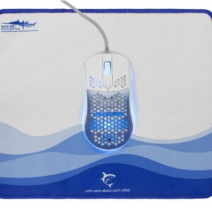 Mouse Ottico USB 7200dpi a 6 Tasti RGB con Tappetino Mousepad 30x25