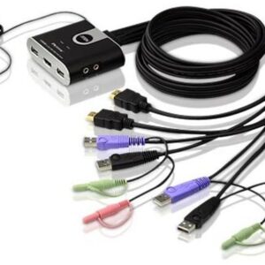 Switch KVM USB HDMI a 2 porte con Audio, CS692