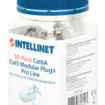 Confezione 50 Plug RJ45 STP per Cavo Rigido Flessibile Cat.6A STP