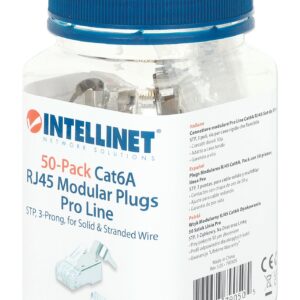 Confezione 50 Plug RJ45 STP per Cavo Rigido Flessibile Cat.6A STP