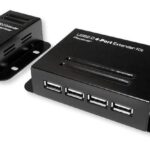 Extender USB su Cavo Cat.5/5e/6 fino a 50m con Hub 4 Porte