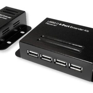 Extender USB su Cavo Cat.5/5e/6 fino a 50m con Hub 4 Porte