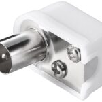 Connettore Cavo Antenna TV Maschio Angolato 9.5 mm
