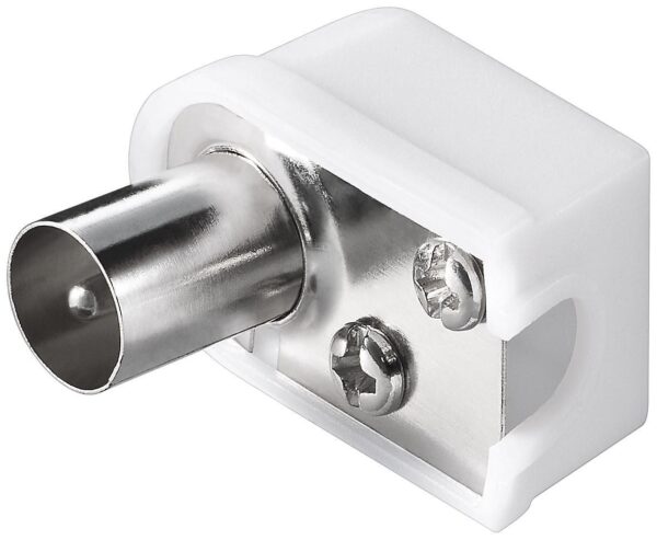 Connettore Cavo Antenna TV Maschio Angolato 9.5 mm