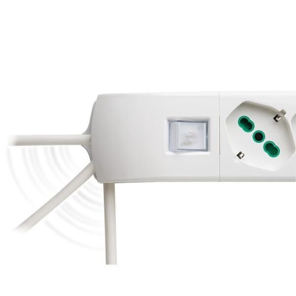 Multipresa 4 Posti Italiana Bipasso / Schuko Bianco - immagine 5