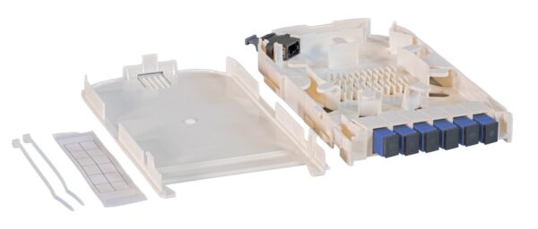 Scatola di Giunzione Fibra Ottica Modulo FTTH con 6 Adattatori SC Ceramici OS2 - immagine 6
