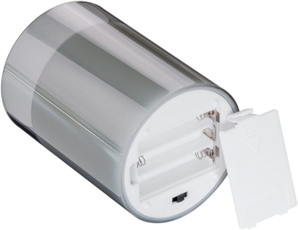 Set di 3 Candele a LED in Vera Cera in Vetro con Timer Grigio - immagine 5