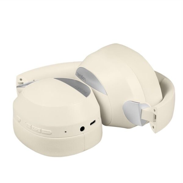Cuffia Bluetooth V6.0 a Cancellazione Attiva del rumore ANC Beige - immagine 5