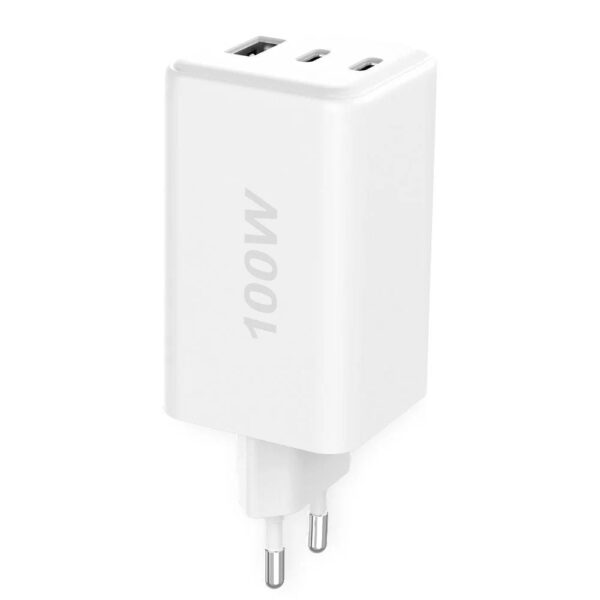 Caricatore Alimentatore GaN 100W 2x USB-C™ 1x USB-A Power Delivery Fast Charger Bianco - immagine 5