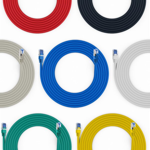 Cavo di Rete Patch in Rame Cat.6A S/FTP TPE Cat.7 Ultraflex Verde 0,5m - immagine 5