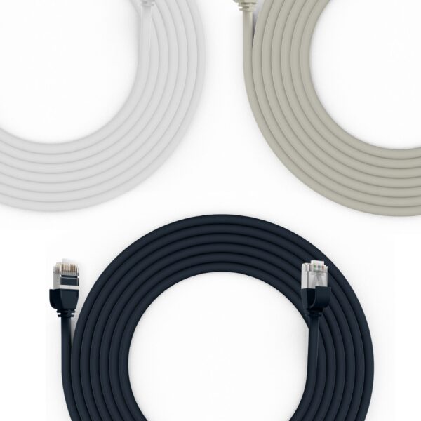 Cavo di Rete Patch in Rame Cat.6A U/FTP TPE 4mm Ultraflex Nero 0,25m - immagine 5