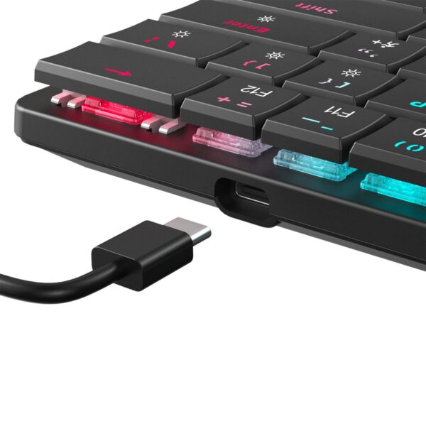 Tastiera Gaming USB-C™ 62 Tasti con Retroilluminazione LED RGB e 19 Effetti Luce - immagine 5