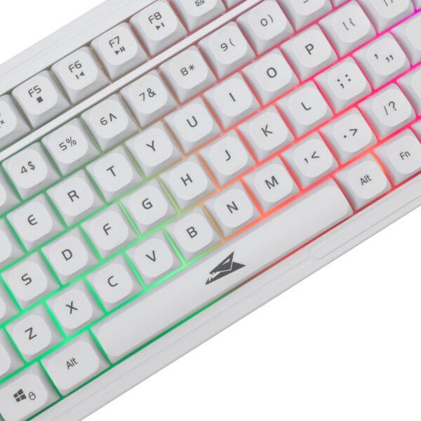 Kit Tastiera 101 Tasti e Mouse USB 7200 dpi Bianco, ORCA - immagine 5
