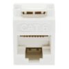Frutto Keystone RJ45 Cat.6 UTP 180° Toolless Bianco - immagine 6