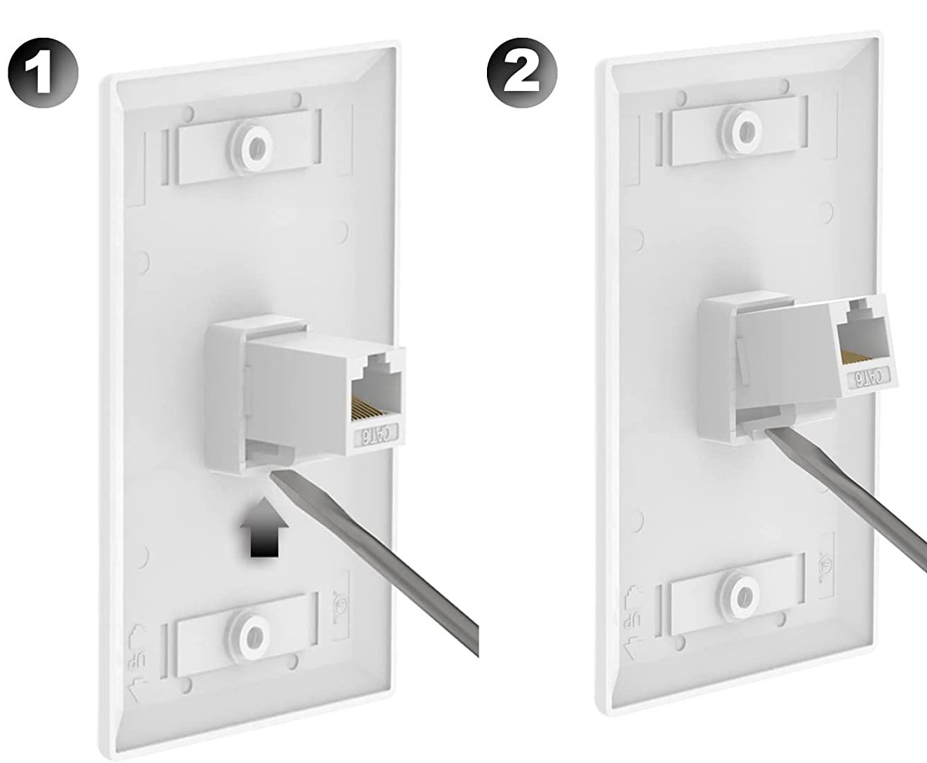 Accoppiatore RJ45 F/F UTP Cat5e Keystone Bianco - immagine 5