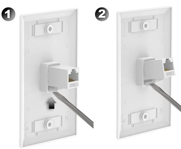 Accoppiatore RJ45 F/F UTP Cat6 Keystone Bianco - immagine 5