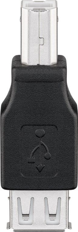 Adattatore Convertitore USB A Femmina USB B Maschio Nero - immagine 4