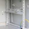 Armadio Rack 19'' a muro 12 unità sezione unica prof. 450mm Grigio - immagine 4