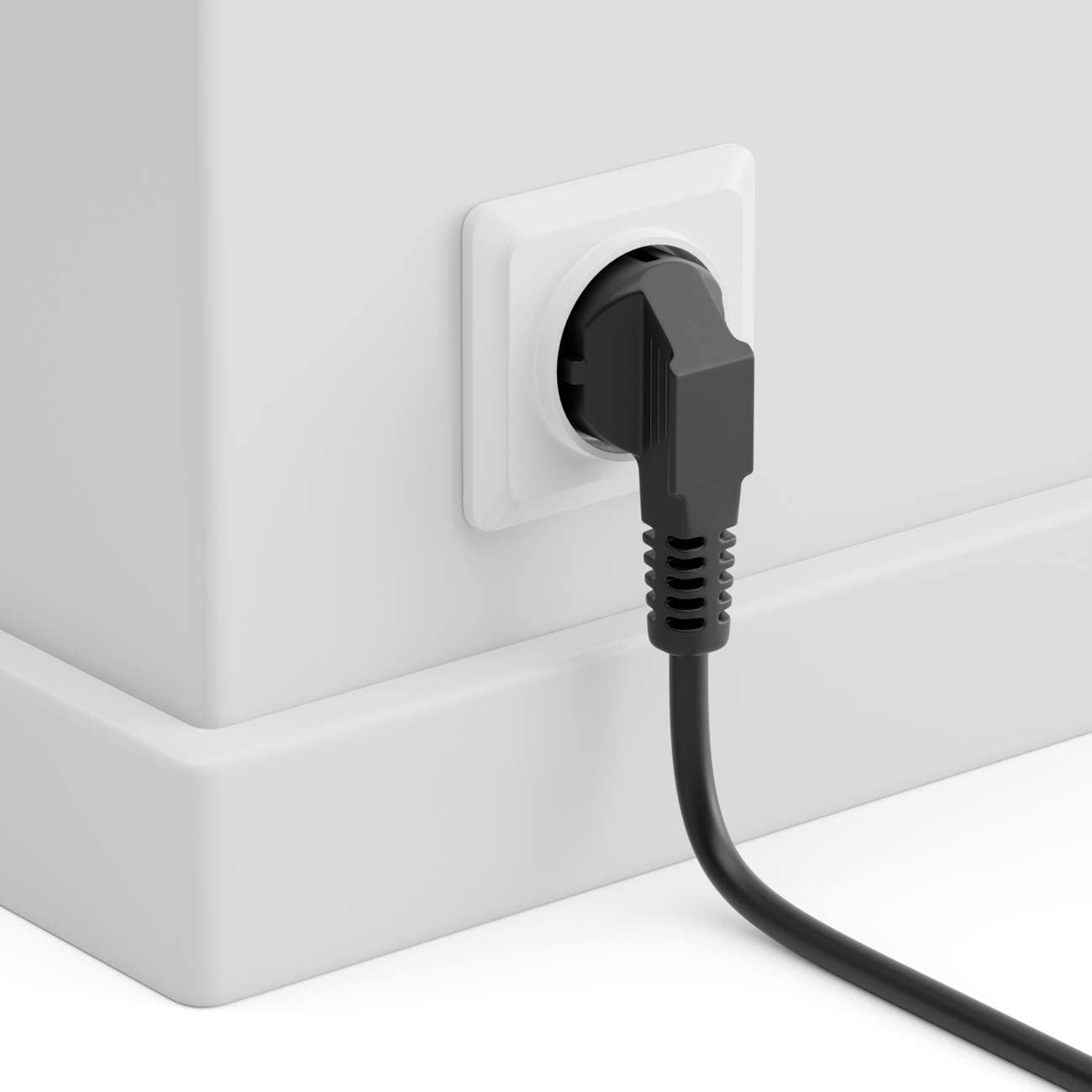 Cavo alimentazione C13 F a Schuko angolato 1m nero - immagine 4