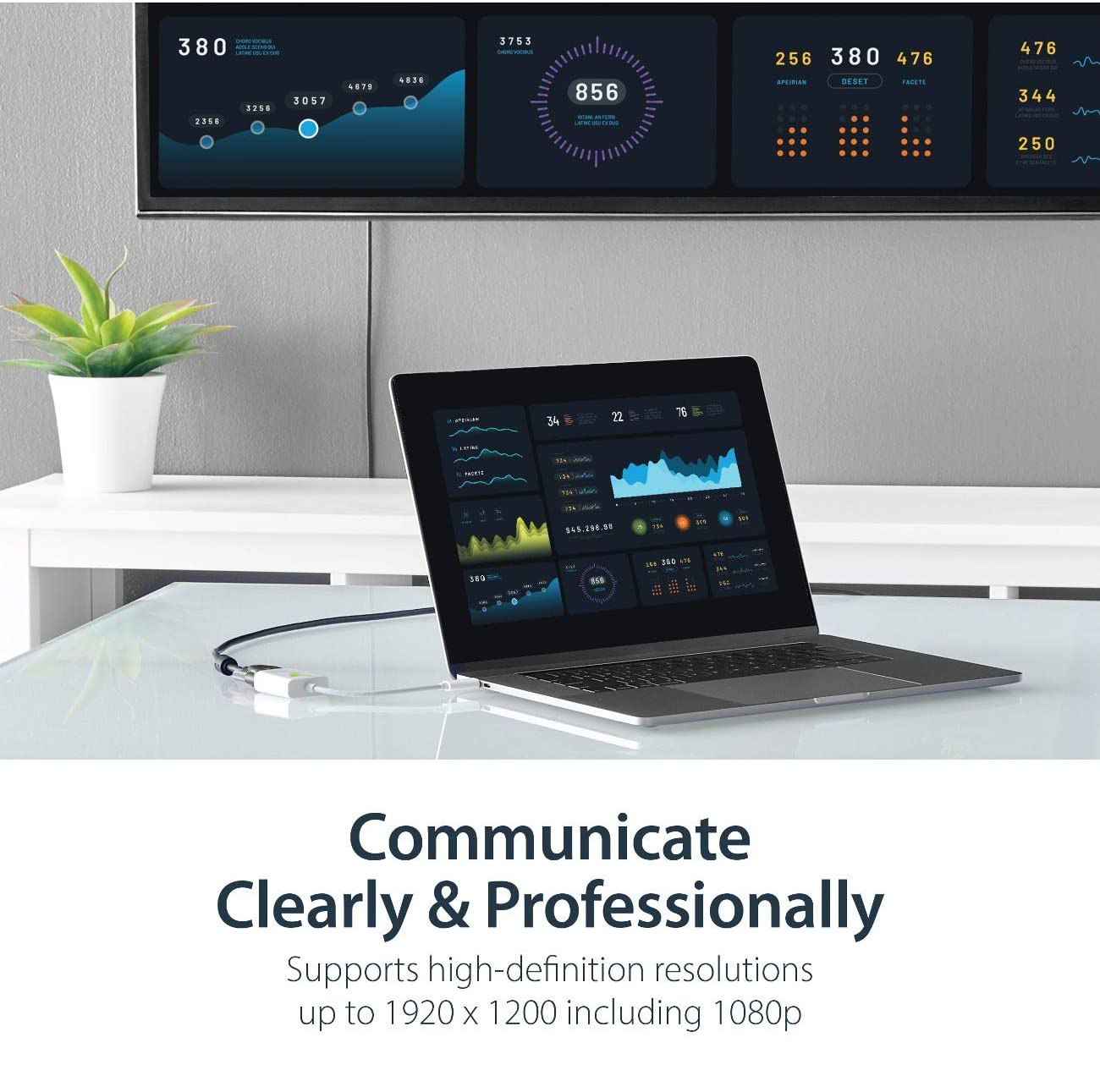 Cavo Convertitore Adattatore da USB-C™ M a VGA F - immagine 6