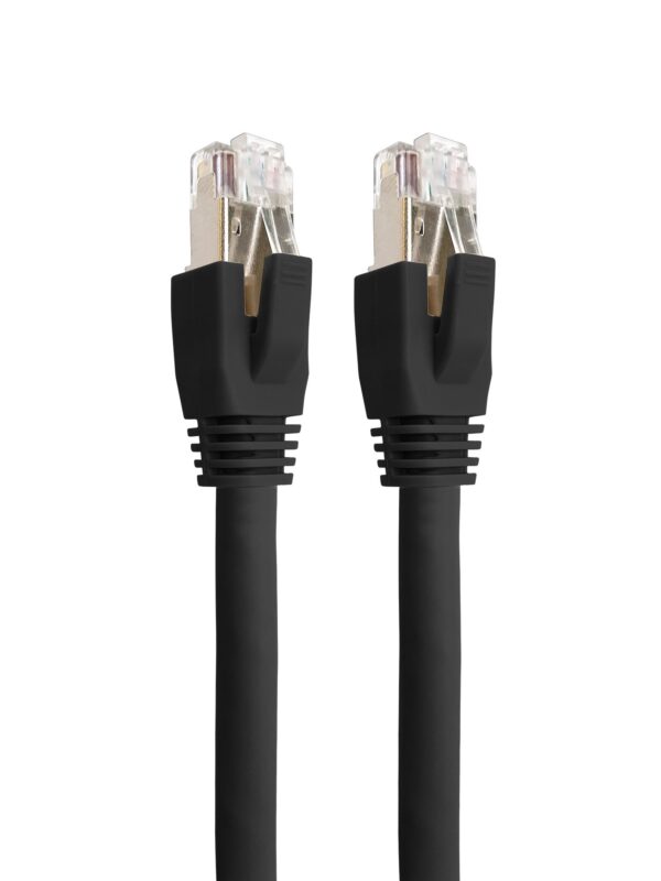 Cavo di rete Patch in rame Cat.8.1 SFTP LSZH 1m Nero - immagine 5