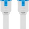 Cavo di Rete Patch Piatto in Rame Cat.6A UTP 10m Bianco - immagine 4