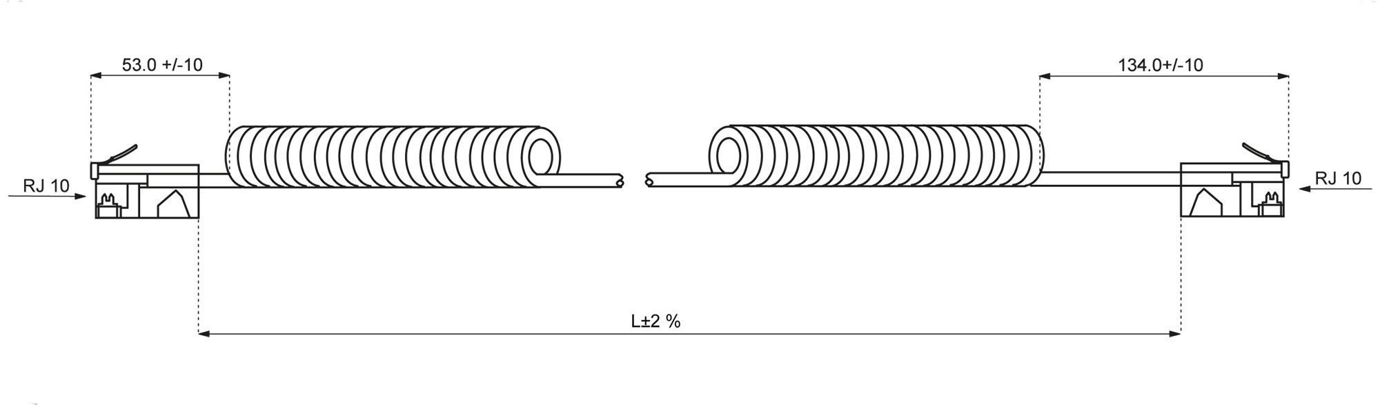 Cavo telefonico spiralato per cornetta 2mt RJ10 4P4C Nero - immagine 5