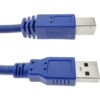 Cavo USB 3.2 Superspeed A maschio/B maschio 0,5 m blu - immagine 5