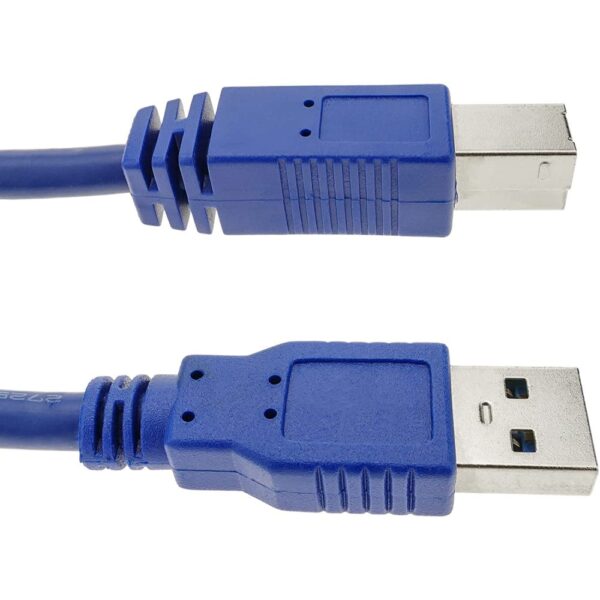 Cavo USB 3.2 Superspeed A maschio/B maschio 0,5 m blu - immagine 5