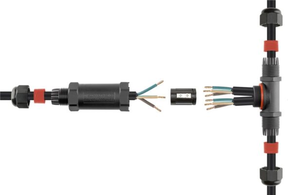 Raccordo di Connessione a T Impermeabile IP68 per Cavo Elettrico - immagine 5