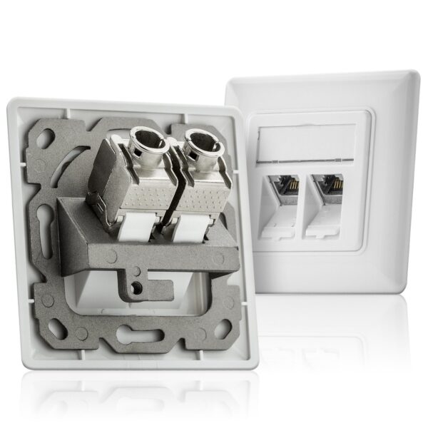Frutto Keystone RJ45 Cat6A 10Gigabit STP 180° Tooless Slim - immagine 5