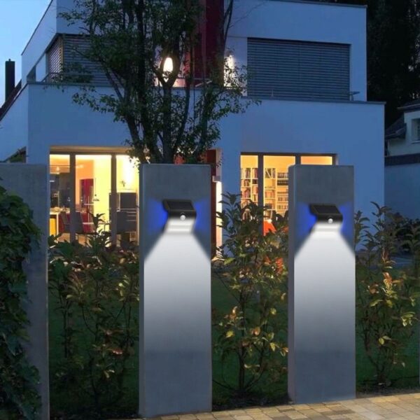 Lampada LED Solare a Muro 1,5W IP65 Sensore di Movimento Nero - immagine 5
