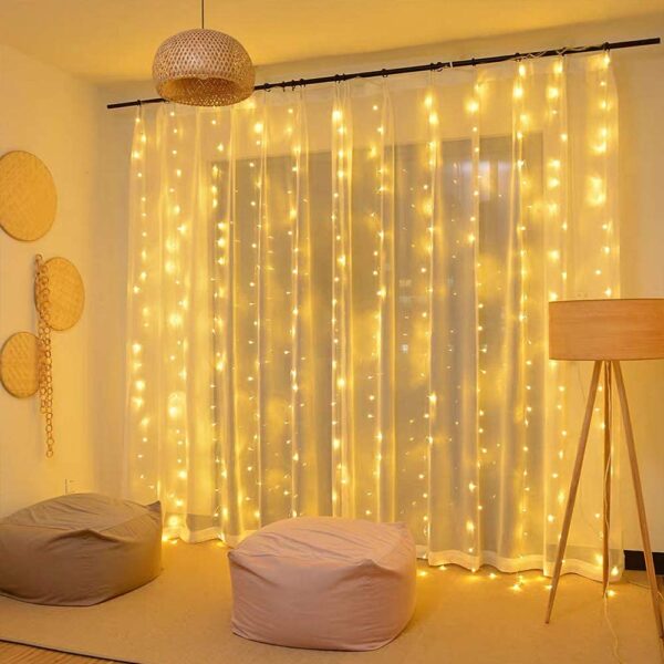 Tenda Natalizia Luminosa 300 LED Alimentazione USB e Telecomando - immagine 5
