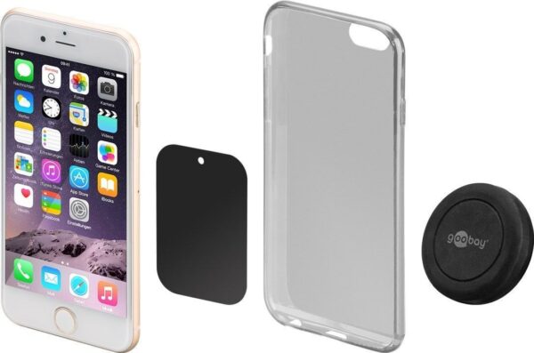 Supporto Magnetico Autoadesivo per Smartphone e Tablet Nero - immagine 5
