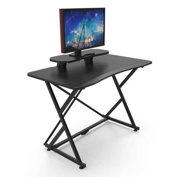 Scrivania Gaming Ergonomica Tavolo da Gioco per PC 110 cm Nero - immagine 5