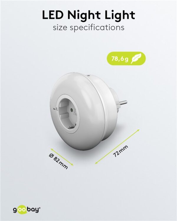 Luce Notturna a 3 LED Plug-In con Sensore Crepuscolare Bianco Freddo - immagine 5