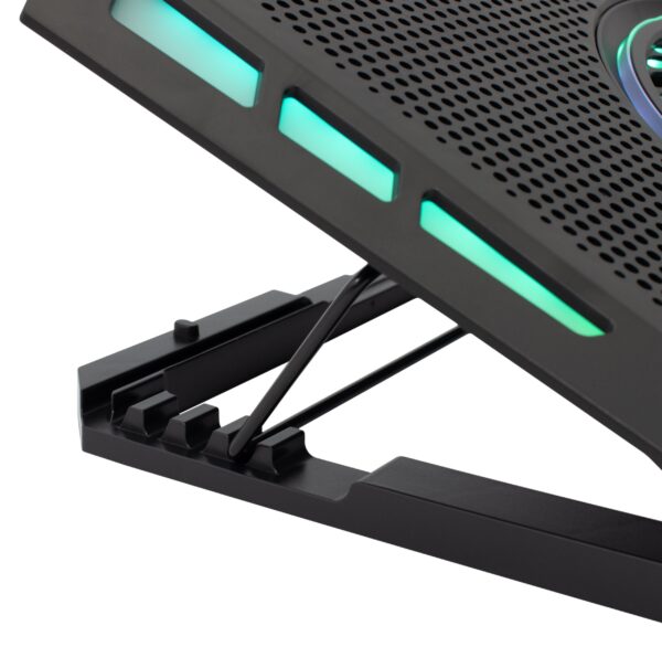 Dissipatore USB per Notebook fino a 17.3'' con 6 Regolazioni di Altezza e 2 Porte USB - immagine 5