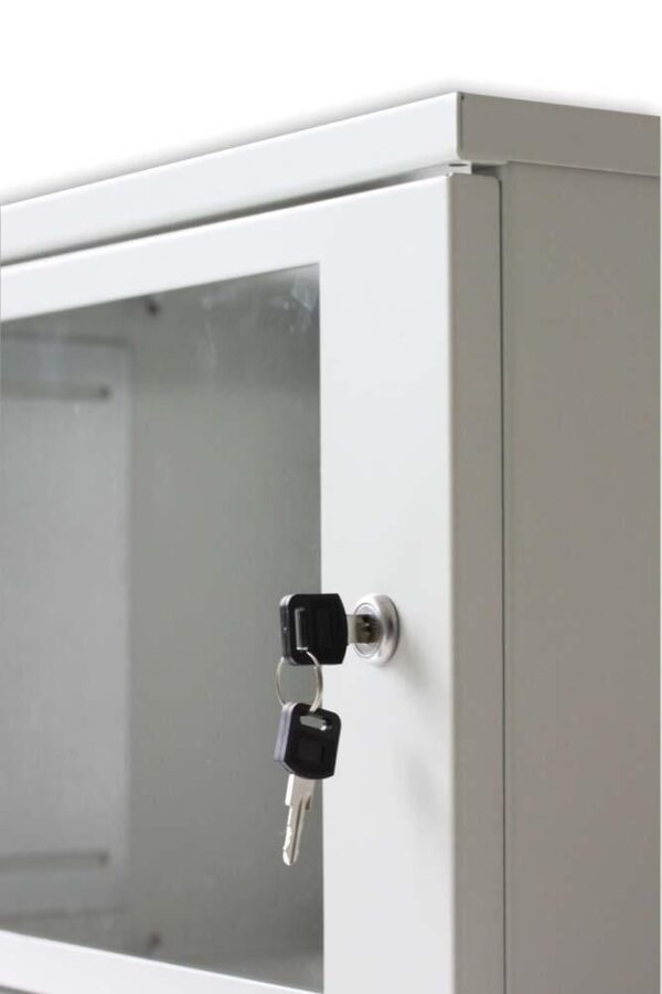 Armadio Rack 19'' a muro 10 unità prof. 400 Grigio Assemblato - immagine 5