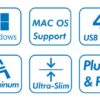 Hub USB 3.0 Ultra Slim a 4 Porte Ingresso USB-C™ - immagine 4