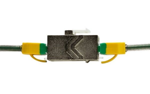 Accoppiatore Cat.6A Keystone 2xRJ45 STP Larghezza solo 14,6 mm Silver - immagine 4